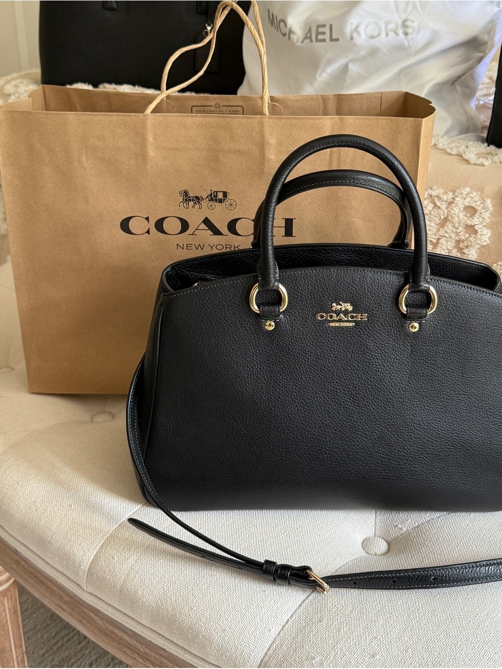 Coach Leather Satchel with Gold Hardware FAB CONDITION
